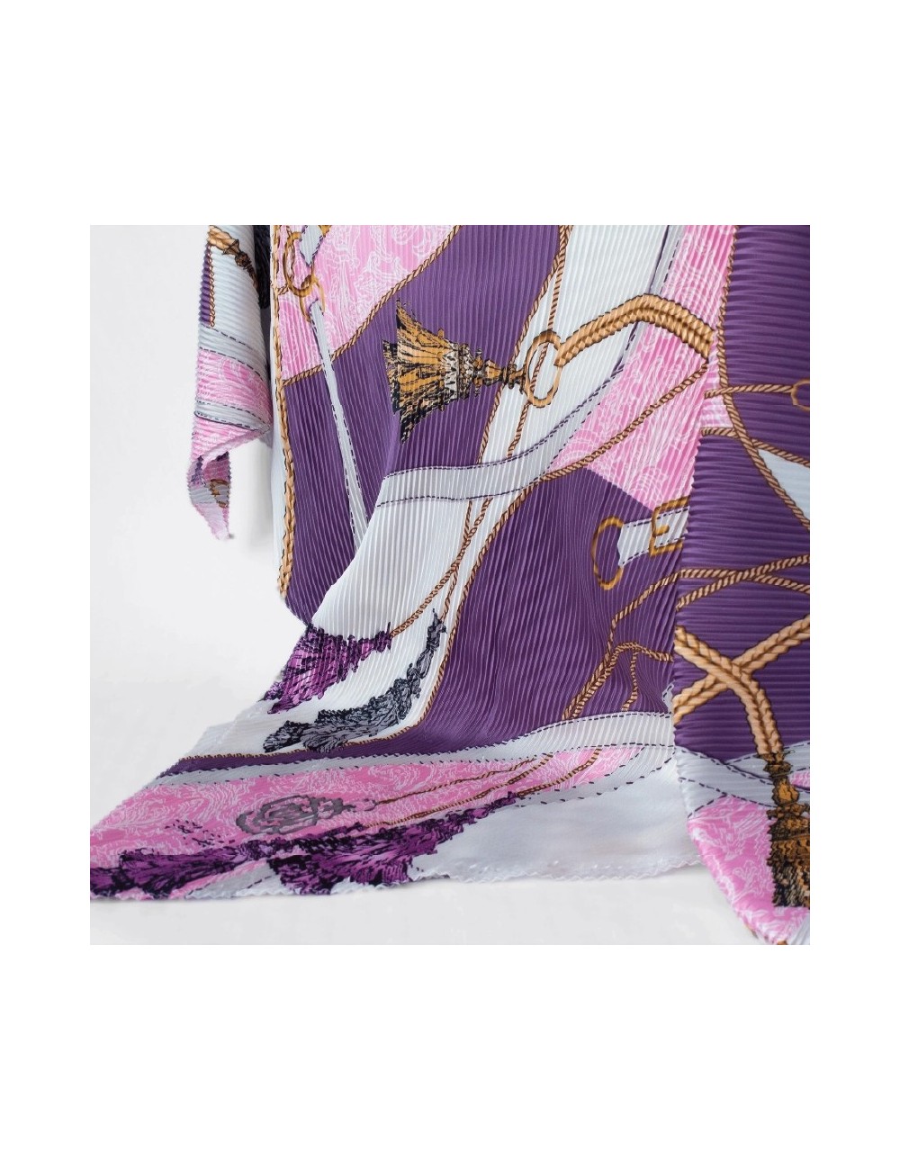 Foulard plissé - Violet et rose Foulard plissé - Violet et rose