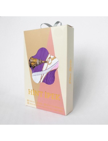 Foulard plissé - Violet et rose