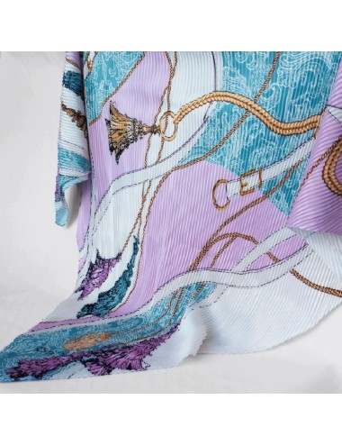 Geplooide Sjaal - Lila en Blauw