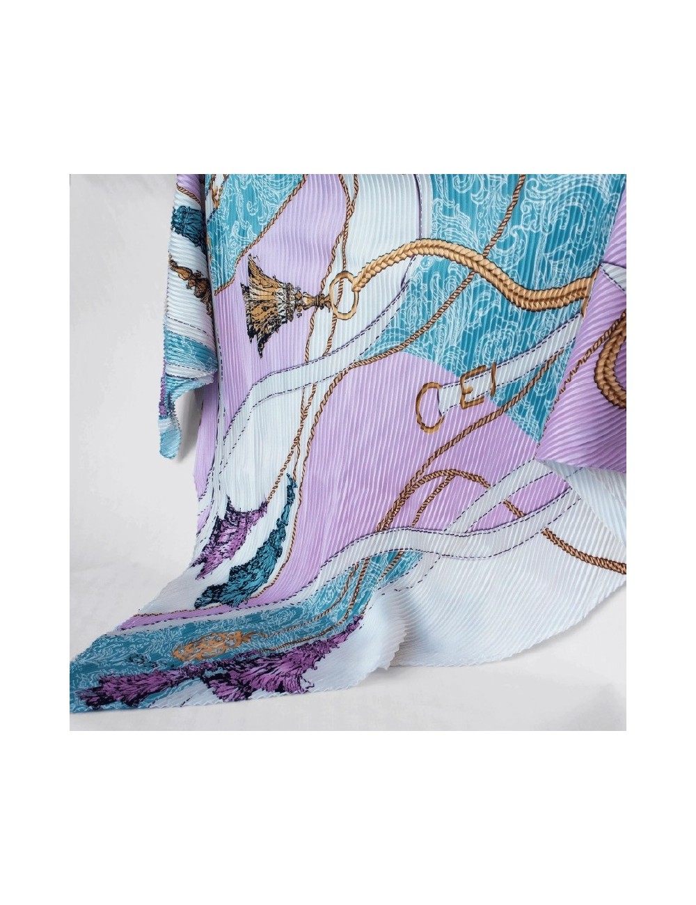 Geplooide Sjaal - Lila en Blauw Geplooide Sjaal - Lila en Blauw