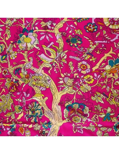 Silk Square Scarf – Pink with White Edge