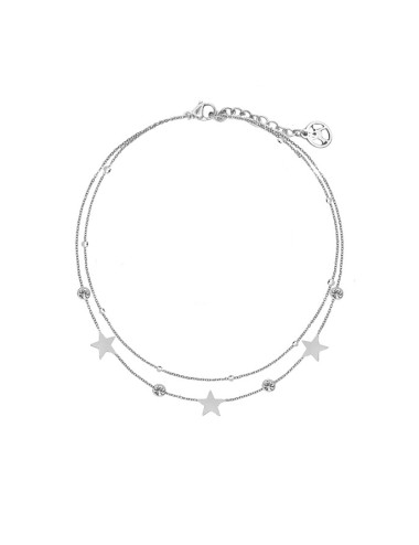 Bracelet double avec étoile en argent