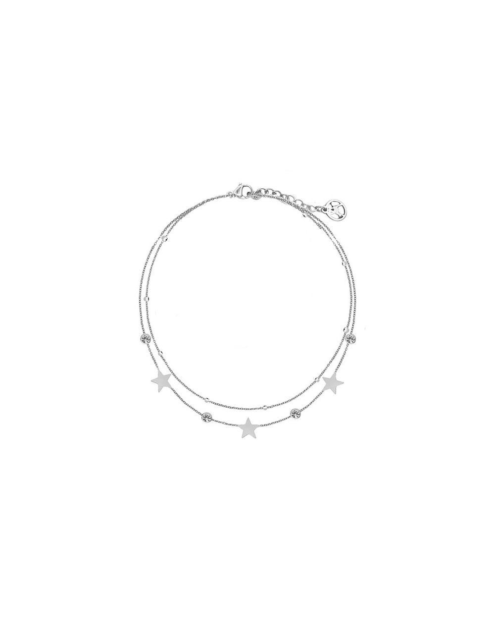Bracelet double avec étoile en argent Bracelet double avec étoile en argent