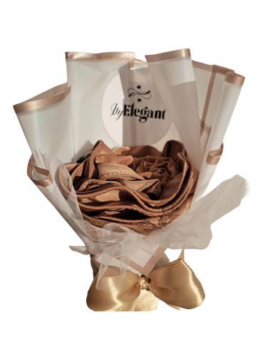 Hijab Boeket Satin Premium Jersey - Bruin Nude