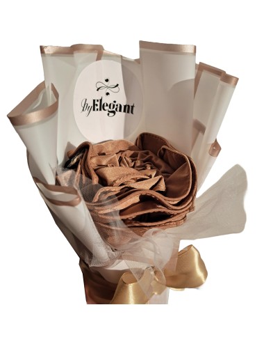Şal Buketi - Saten Premium Jersey - Kahverengi Nude