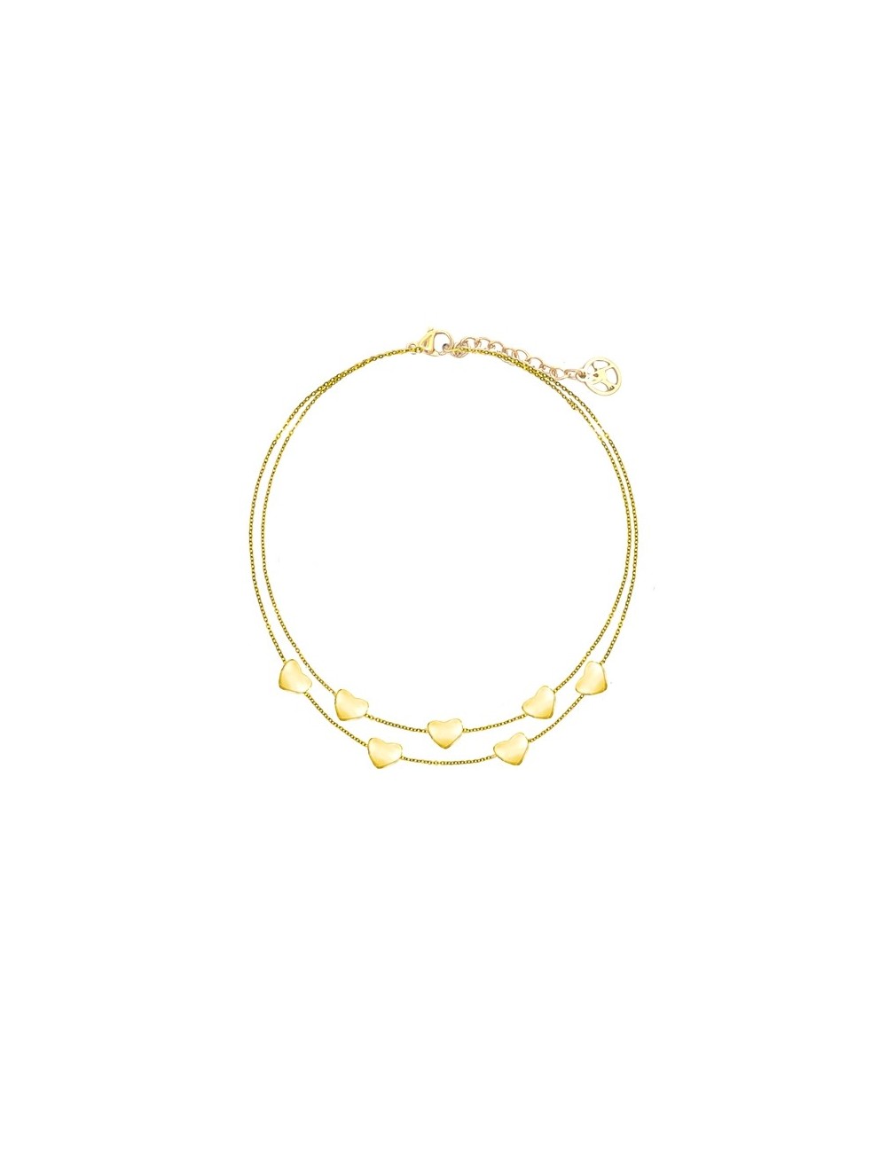 Doppelstrang Herz-Armband Gelbgold Doppelstrang Herz-Armband Gelbgold