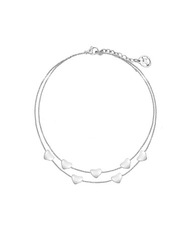 Dubbele Hart Armband Zilver