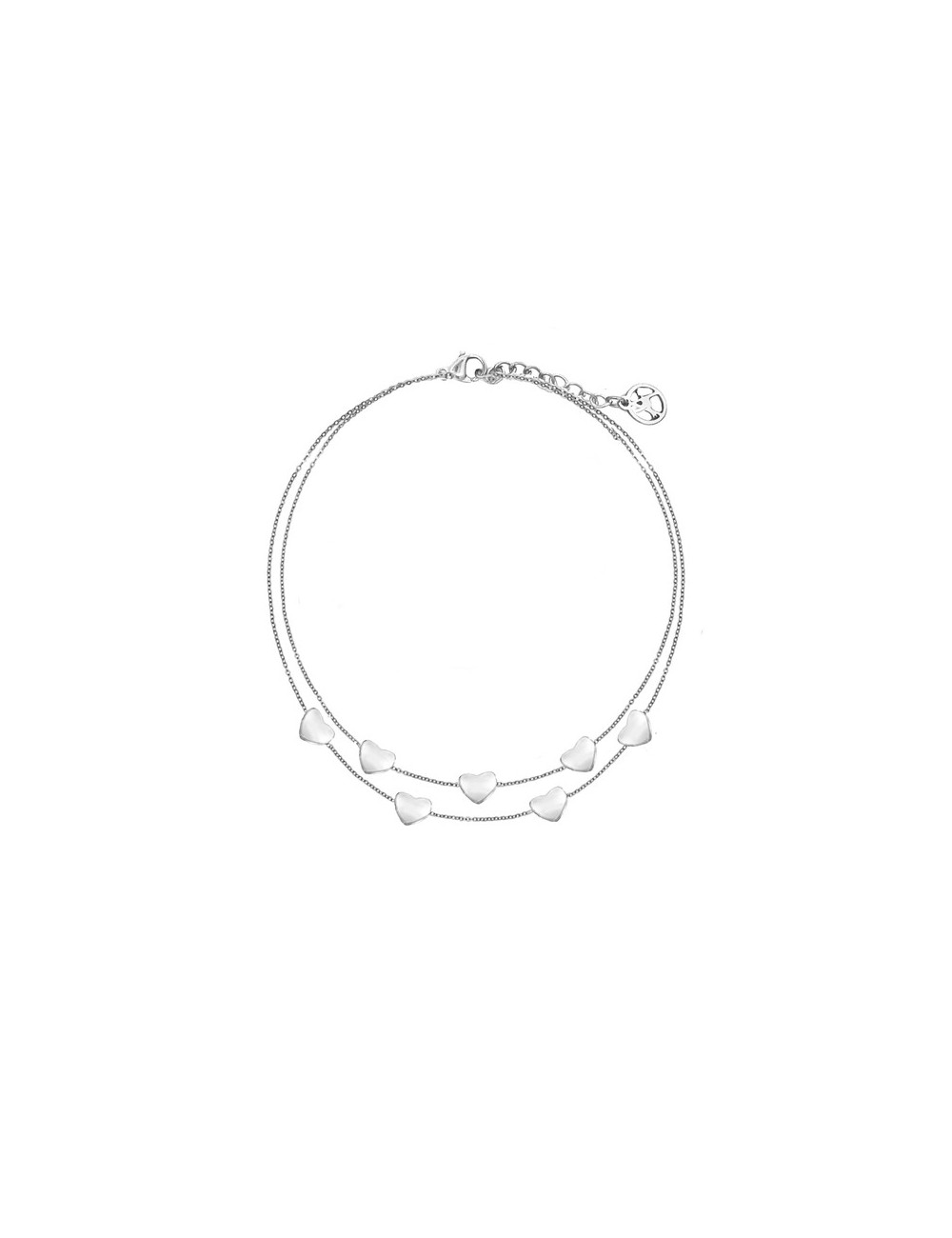 Dubbele Hart Armband Zilver Dubbele Hart Armband Zilver