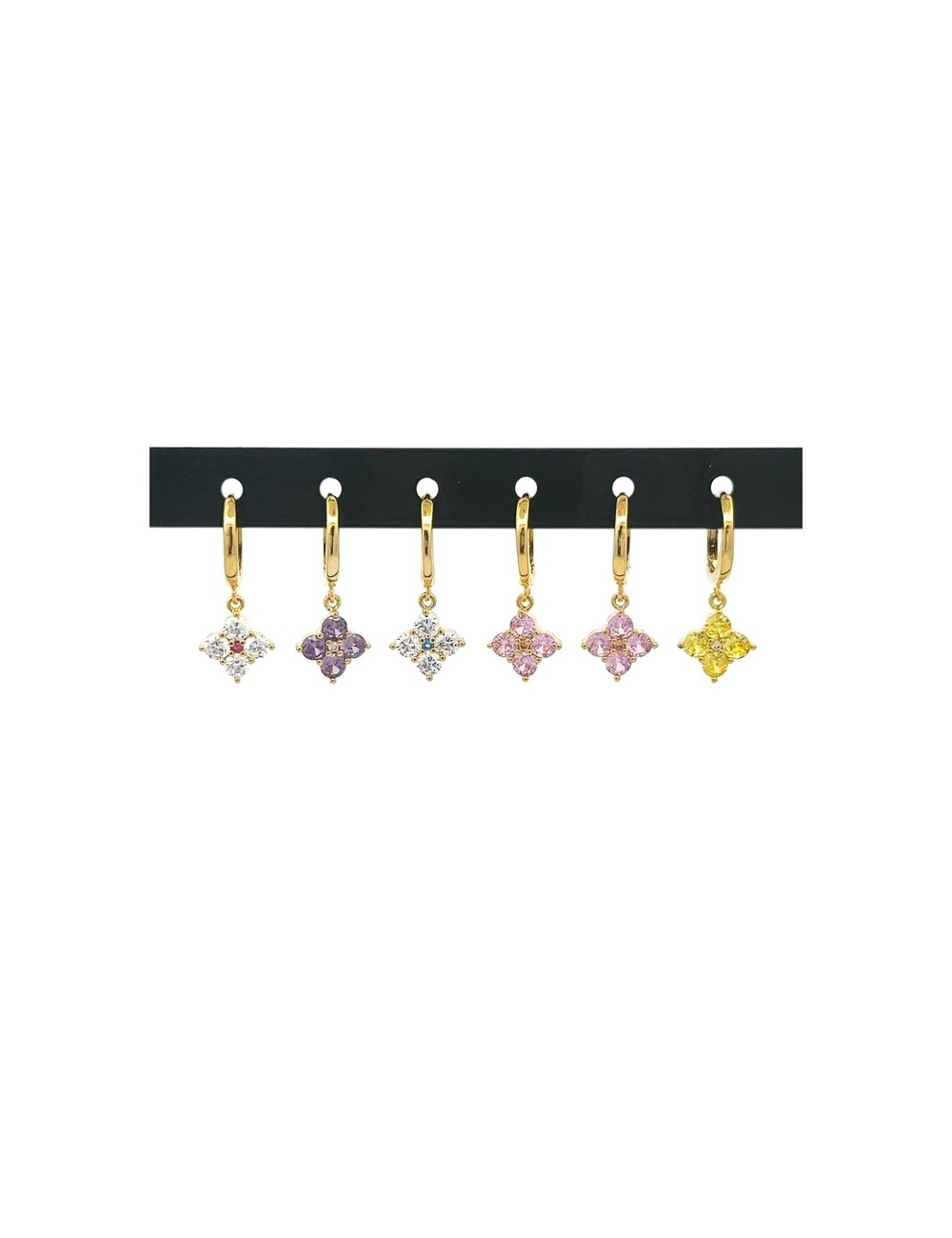 Lot de 6 boucles d'oreilles colorées Lot de 6 boucles d'oreilles colorées
