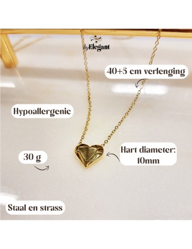 Collier en forme de cœur - or