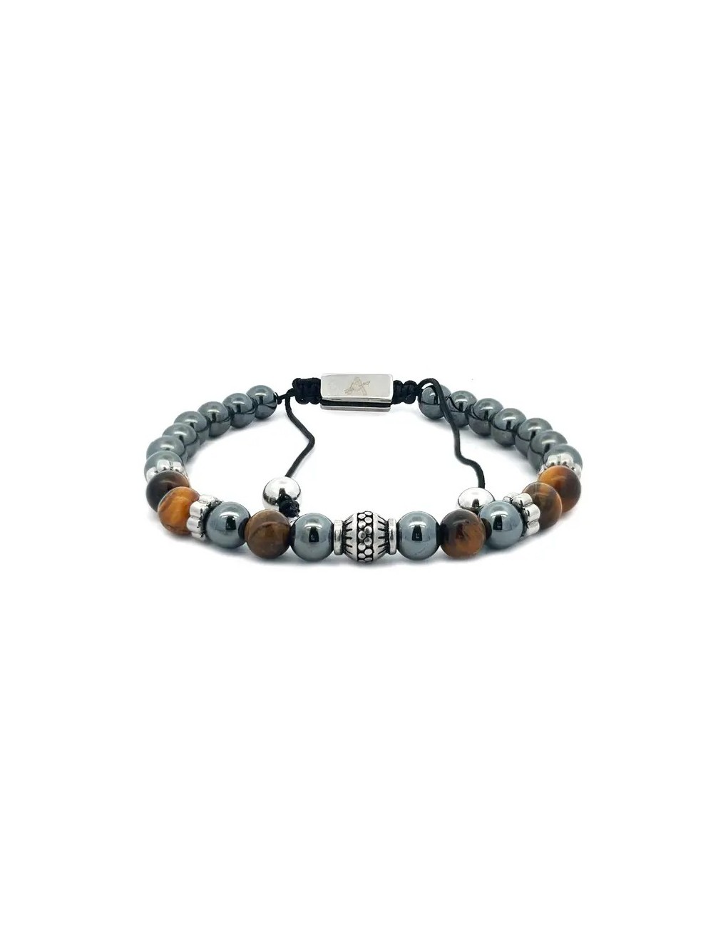 Stenen kralenarmband met draad - Bruin Stenen kralenarmband met draad - Bruin