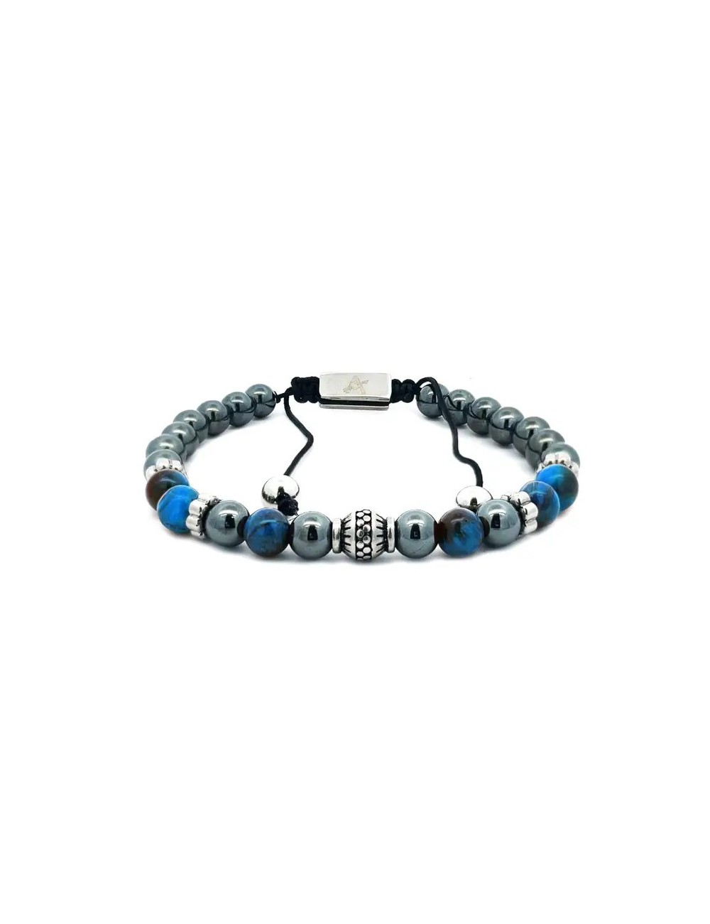 Stenen kralenarmband met draad - Blauw Stenen kralenarmband met draad - Blauw