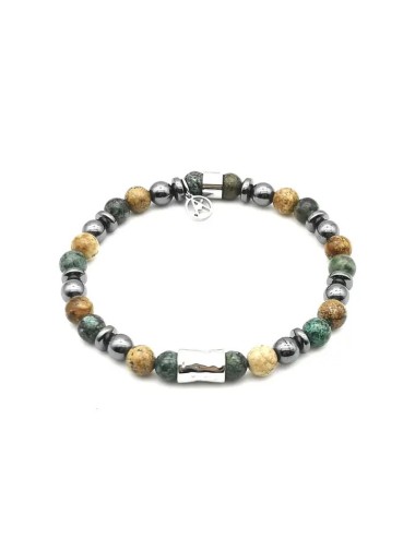 Bracelet de perles en pierre - Terre